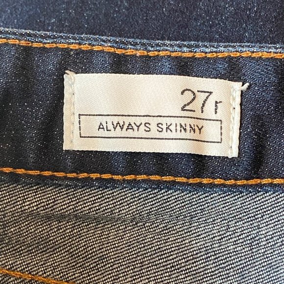 GAP 1969 Always Skinny Dark Wash Stretch Low Rise Jeans Women's 27 - Picture 5 of 8